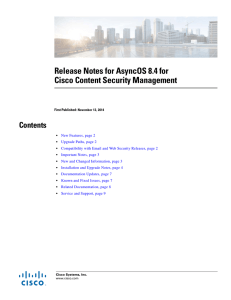Release Notes for AsyncOS 8.4 for Cisco Content Security Management Contents