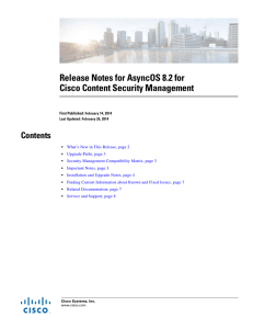 Release Notes for AsyncOS 8.2 for Cisco Content Security Management Contents