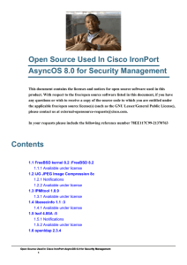 Open Source Used In Cisco IronPort AsyncOS 8.0 for Security Management