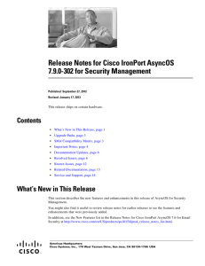 Release Notes for Cisco IronPort AsyncOS 7.9.0-302 for Security Management Contents