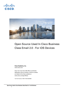 Open Source Used In Cisco Business  Cisco Systems, Inc.