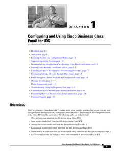 1 Configuring and Using Cisco Business Class Email for iOS