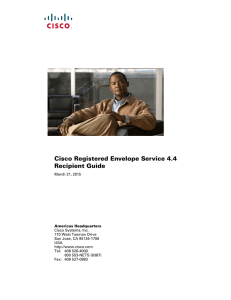 Cisco Registered Envelope Service 4.4 Recipient Guide