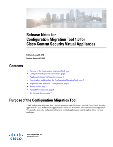 Release Notes for Configuration Migration Tool 1.0 for Contents