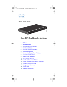 Cisco C170 Email Security Appliance Q S G