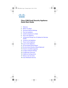 Cisco C390 Email Security Appliance Quick Start Guide