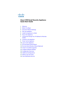 Cisco C190 Email Security Appliance Quick Start Guide