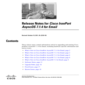 Cisco IronPort AsyncOS 7.1.4 for Email Contents