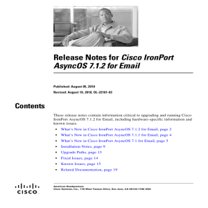 Cisco IronPort AsyncOS 7.1.2 for Email Contents