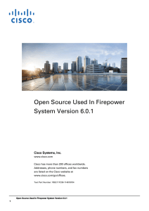 Open Source Used In Firepower System Version 6.0.1  Cisco Systems, Inc.