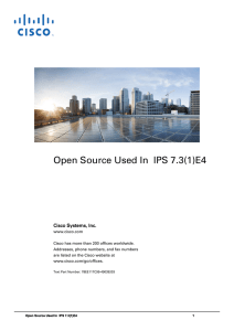 Open Source Used In  IPS 7.3(1)E4  Cisco Systems, Inc.