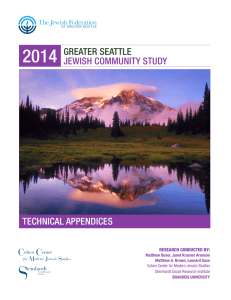 2014 GREATER SEATTLE  JEWISH COMMUNITY STUDY