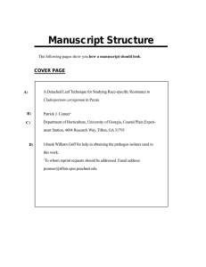 Manuscript Structure COVER PAGE