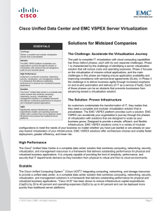Cisco Unified Data Center and EMC VSPEX Server Virtualization