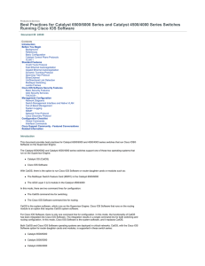 Best Practices for Catalyst 6500/6000 Series and Catalyst 4500/4000 Series... Running Cisco IOS Software