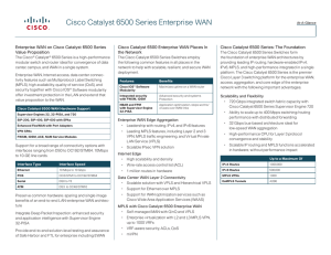 Enterprise WAN on Cisco Catalyst 6500 Series Value Proposition