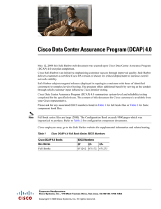 Cisco Data Center Assurance Program (DCAP) 4.0