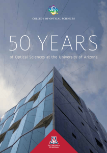 50 YEARS of Optical Sciences at the University of Arizona