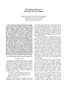 Developing a Dataset for Technology Structure Mining