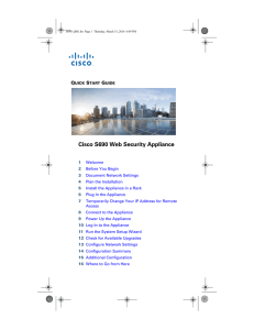 Cisco S690 Web Security Appliance Q S G