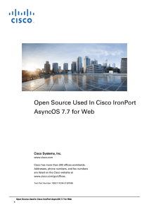 Open Source Used In Cisco IronPort AsyncOS 7.7 for Web