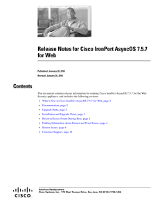 Release Notes for Cisco IronPort AsyncOS 7.5.7 for Web Contents