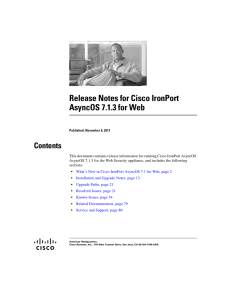 Release Notes for Cisco IronPort AsyncOS 7.1.3 for Web Contents