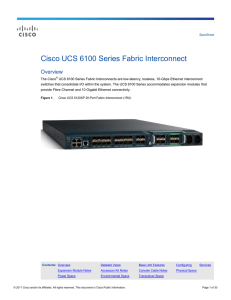 Cisco UCS 6100 Series Fabric Interconnect Overview