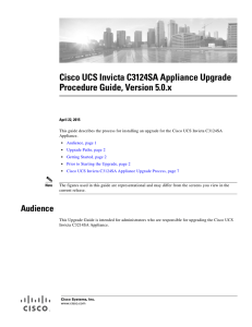 Cisco UCS Invicta C3124SA Appliance Upgrade Procedure Guide, Version 5.0.x
