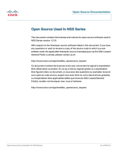 Open Source Used In NSS Series Open Source Documentation