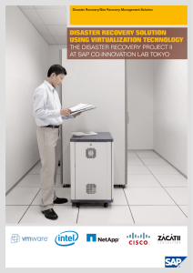 Disaster recovery solution using virtualization technology THE DISASTER RECOVERY PROJECT II