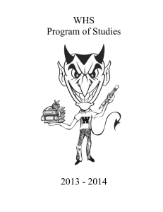 WHS Program of Studies 2013 - 2014