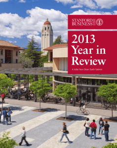 2013 Year in Review A letter from Dean Garth Saloner