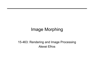 Image Morphing 15-463: Rendering and Image Processing Alexei Efros