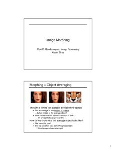 Image Morphing Morphing = Object Averaging
