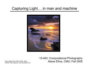Capturing Light… in man and machine 15-463: Computational Photography