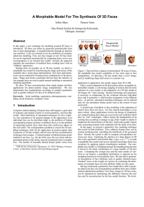 A Morphable Model For The Synthesis Of 3D Faces Abstract