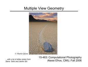 Multiple View Geometry 15-463: Computational Photography Alexei Efros, CMU, Fall 2006