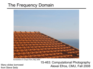 The Frequency Domain 15-463: Computational Photography Alexei Efros, CMU, Fall 2008