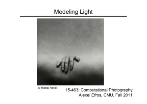 Modeling Light 15-463: Computational Photography Alexei Efros, CMU, Fall 2011 © Michal Havlik