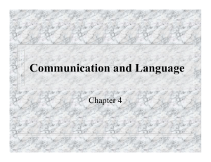 Communication and Language Chapter 4