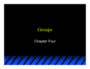 Groups Chapter Four