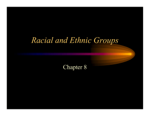 Racial and Ethnic Groups Chapter 8