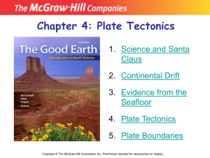 Chapter 4: Plate Tectonics 1. 2. 3.