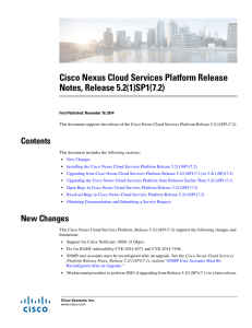 Cisco Nexus Cloud Services Platform Release Notes, Release 5.2(1)SP1(7.2)