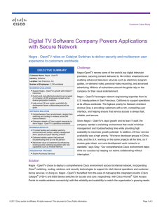 Digital TV Software Company Powers Applications with Secure Network
