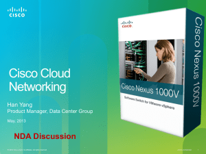 Cisco Cloud Networking NDA Discussion Han Yang