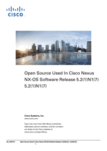 Open Source Used In Cisco Nexus NX-OS Software Release 5.2(1)N1(7) 5.2(1)N1(7)