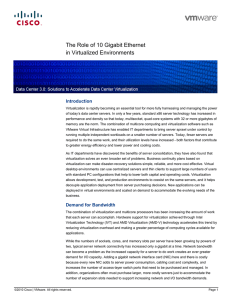 The Role of 10 Gigabit Ethernet in Virtualized Environments  Introduction