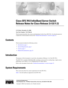 Cisco SFS 7012 InfiniBand Server Switch